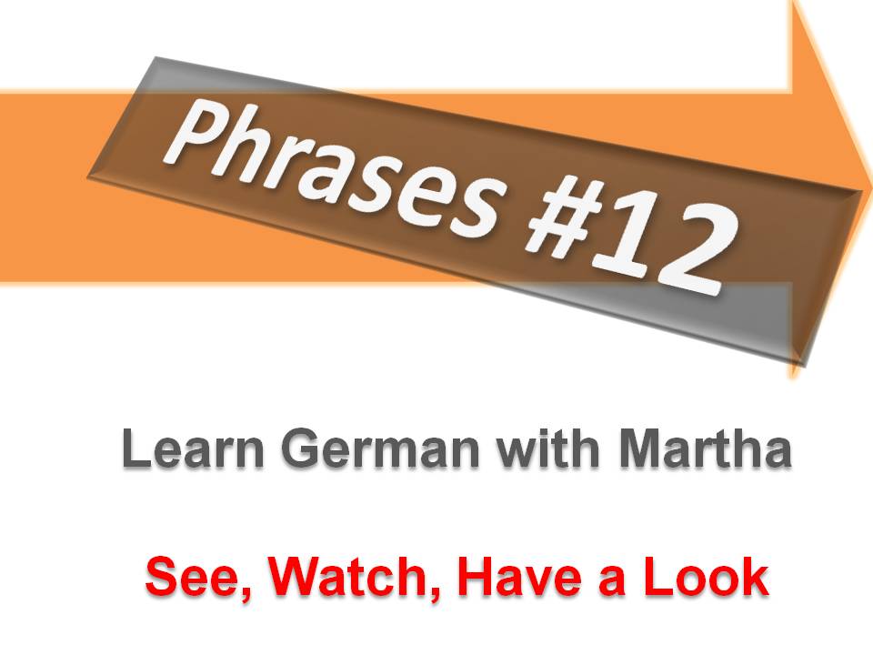 Pr�sentation - 12. See, Watch, Have a Look - Deckblatt