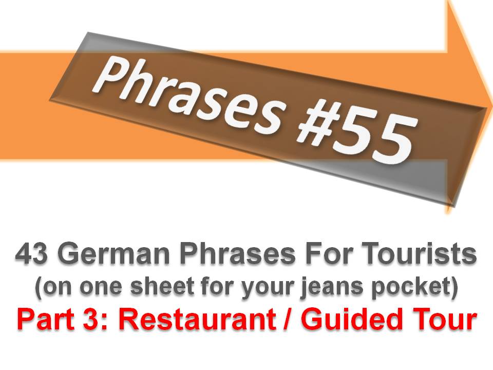 Pr�sentation - 43 Phrases for tourists - 3. Restaurant - Deckblatt