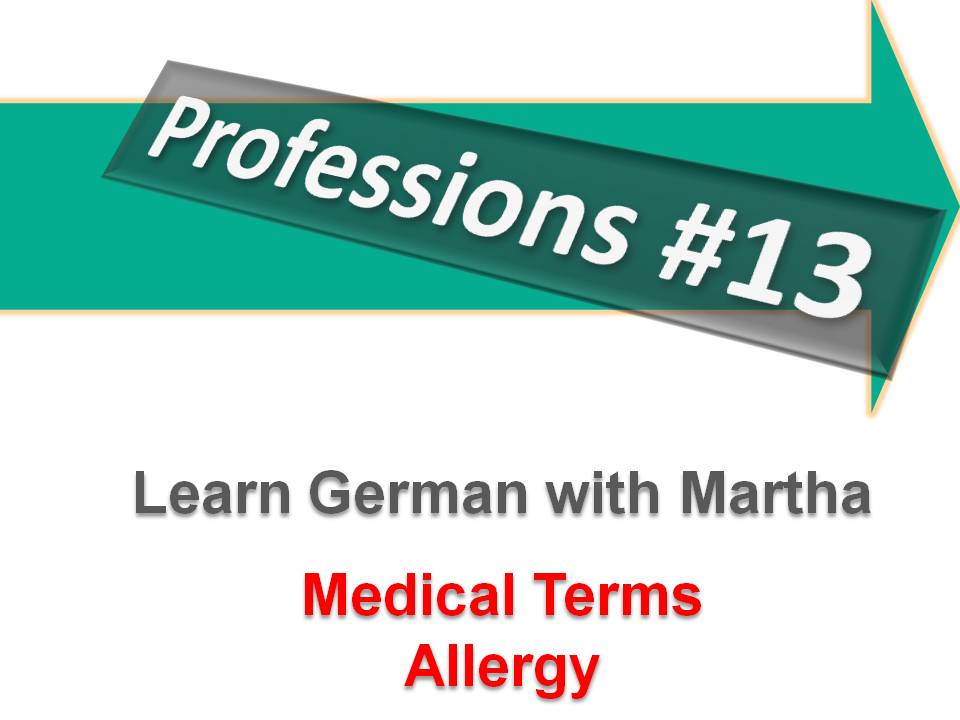 Pr�sentation - Professions 13 - Medical Terms - Allergy - Deckblatt