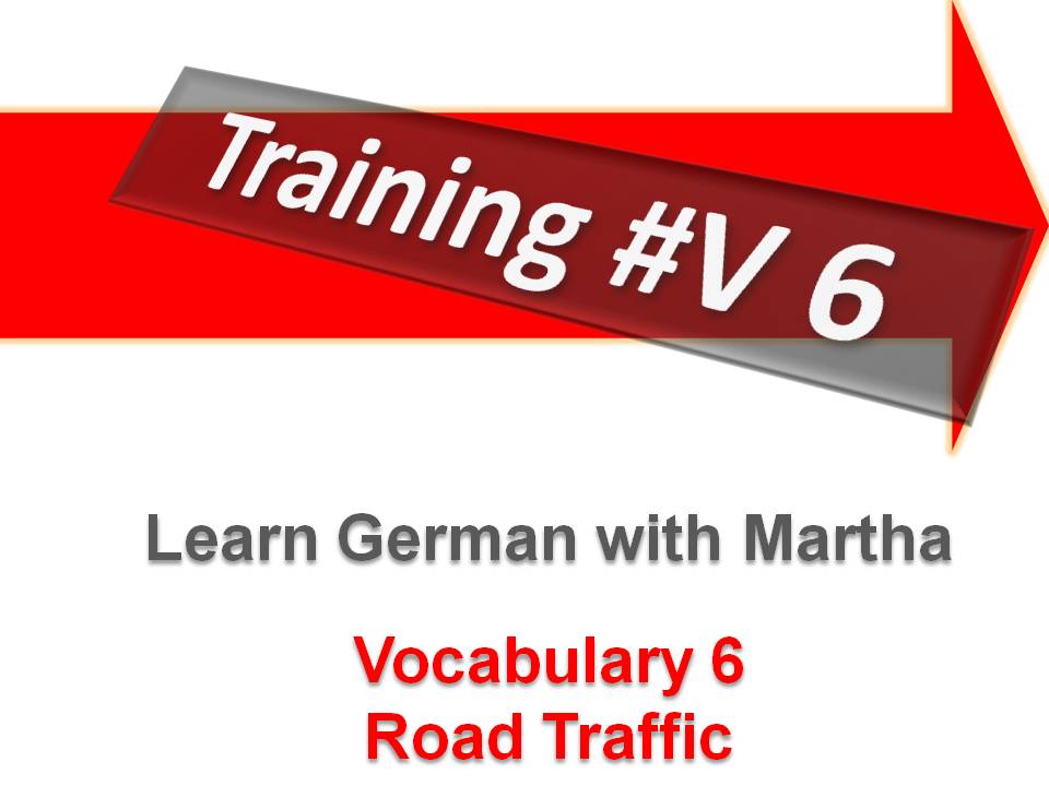 Pr�sentation - Training 6 - V6 - Road Traffic - Deckblatt