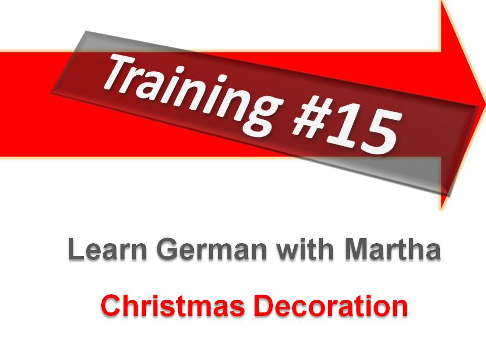 Pr�sentation - Training V15 - Christmas Decoration - Deckblatt