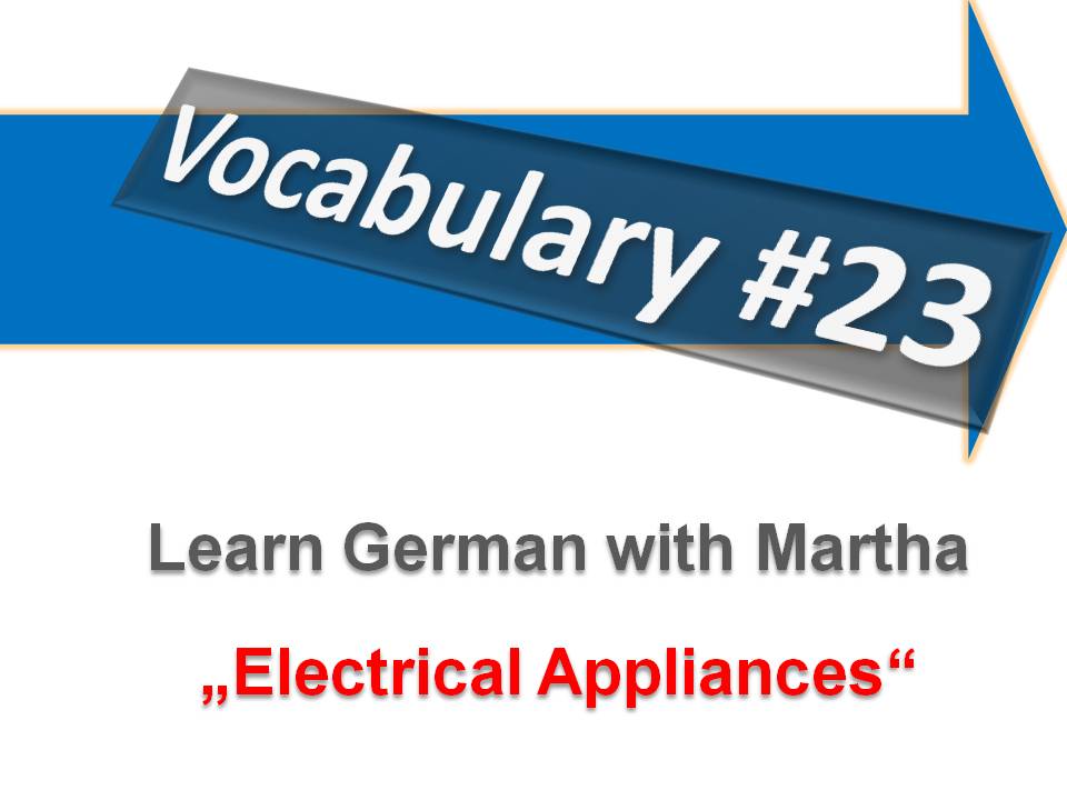 Pr�sentation - V23 - Electrical Appliances - Deckblatt
