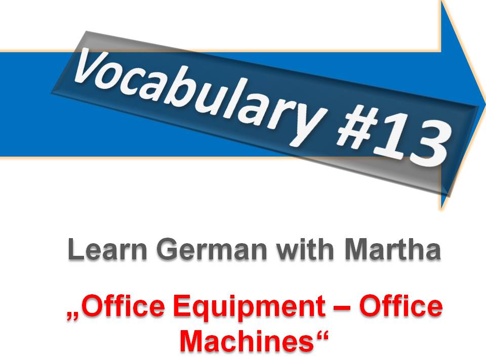 Pr�sentation - V 13 - Office Equipment - Deckblatt