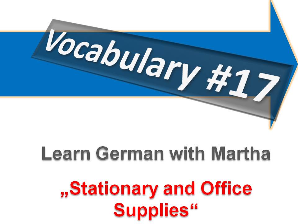 Pr�sentation - V 17 - Office -Stationary - Deckblatt